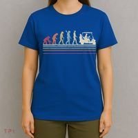 Funny Golf Gift Retro Style Evolution Of Man T-Shirt thumb 4