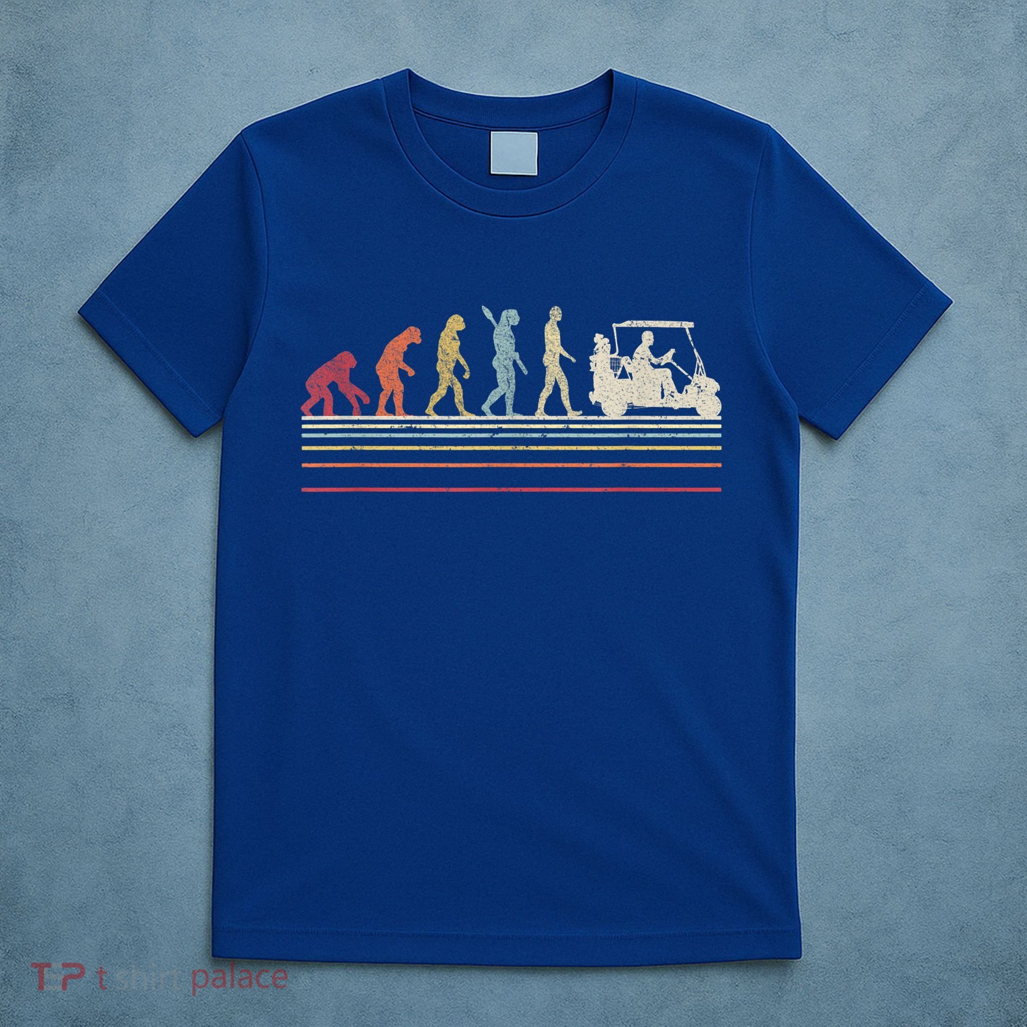 Funny Golf Gift Retro Style Evolution Of Man T-Shirt