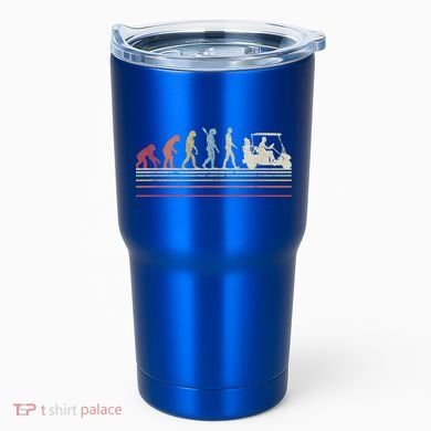 Funny Golf Gift Retro Style Evolution Of Man Tumbler
