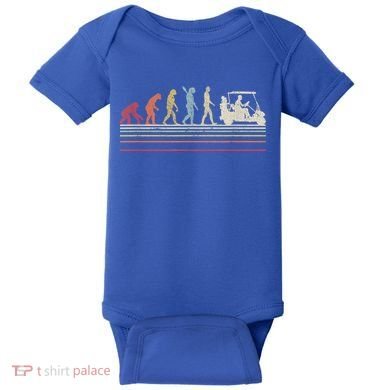 Funny Golf Gift Retro Style Evolution Of Man Baby Bodysuit