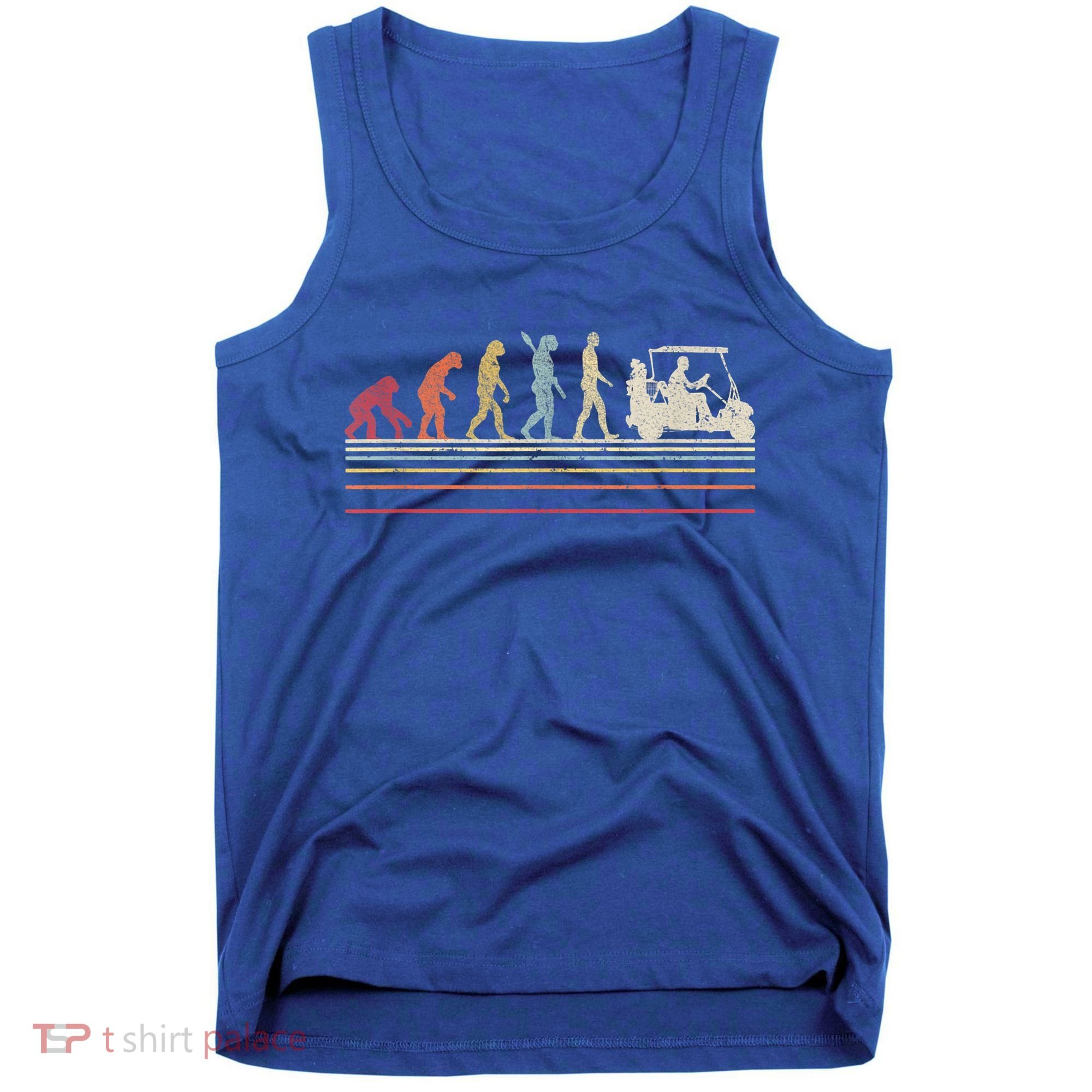 Funny Golf Gift Retro Style Evolution Of Man Tank Top
