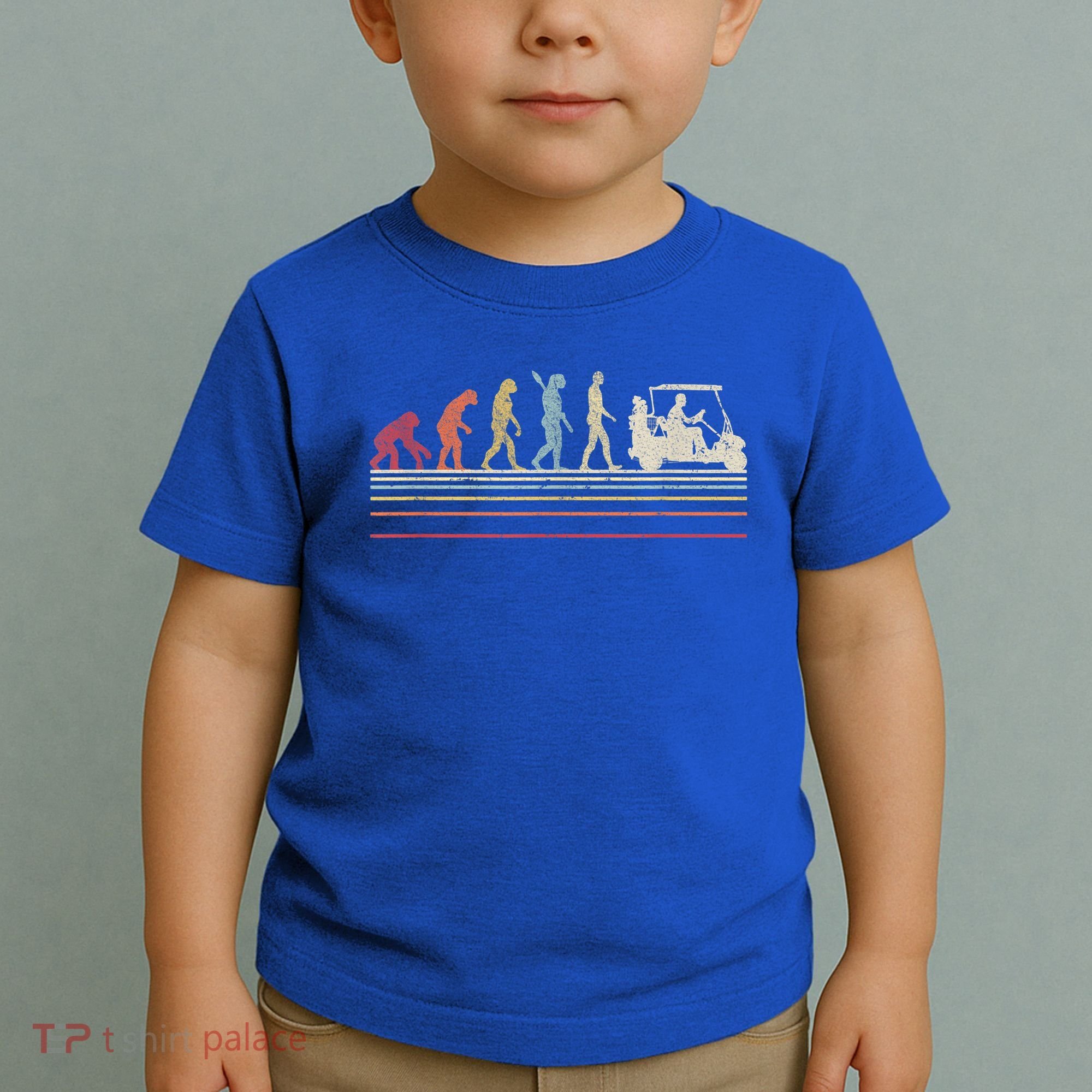 Funny Golf Gift Retro Style Evolution Of Man Toddler T-Shirt
