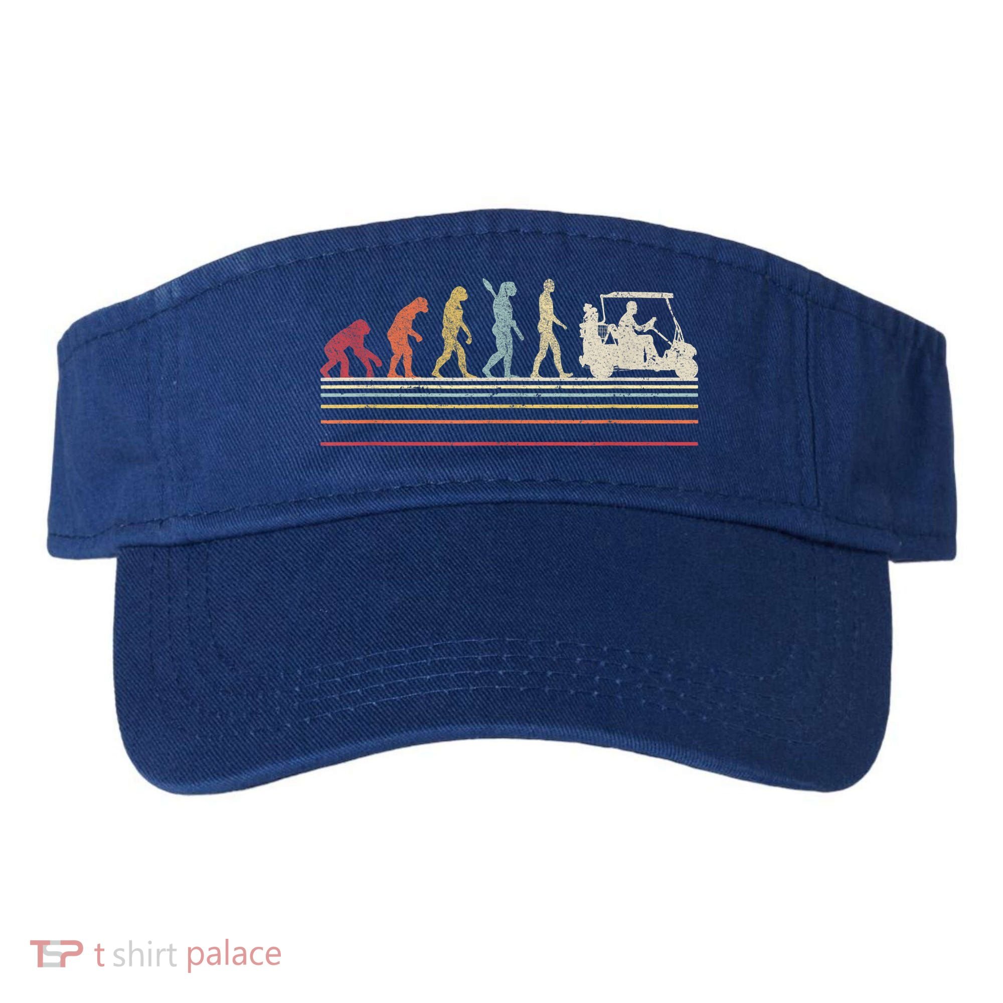 Funny Golf Gift Retro Style Evolution Of Man Visor