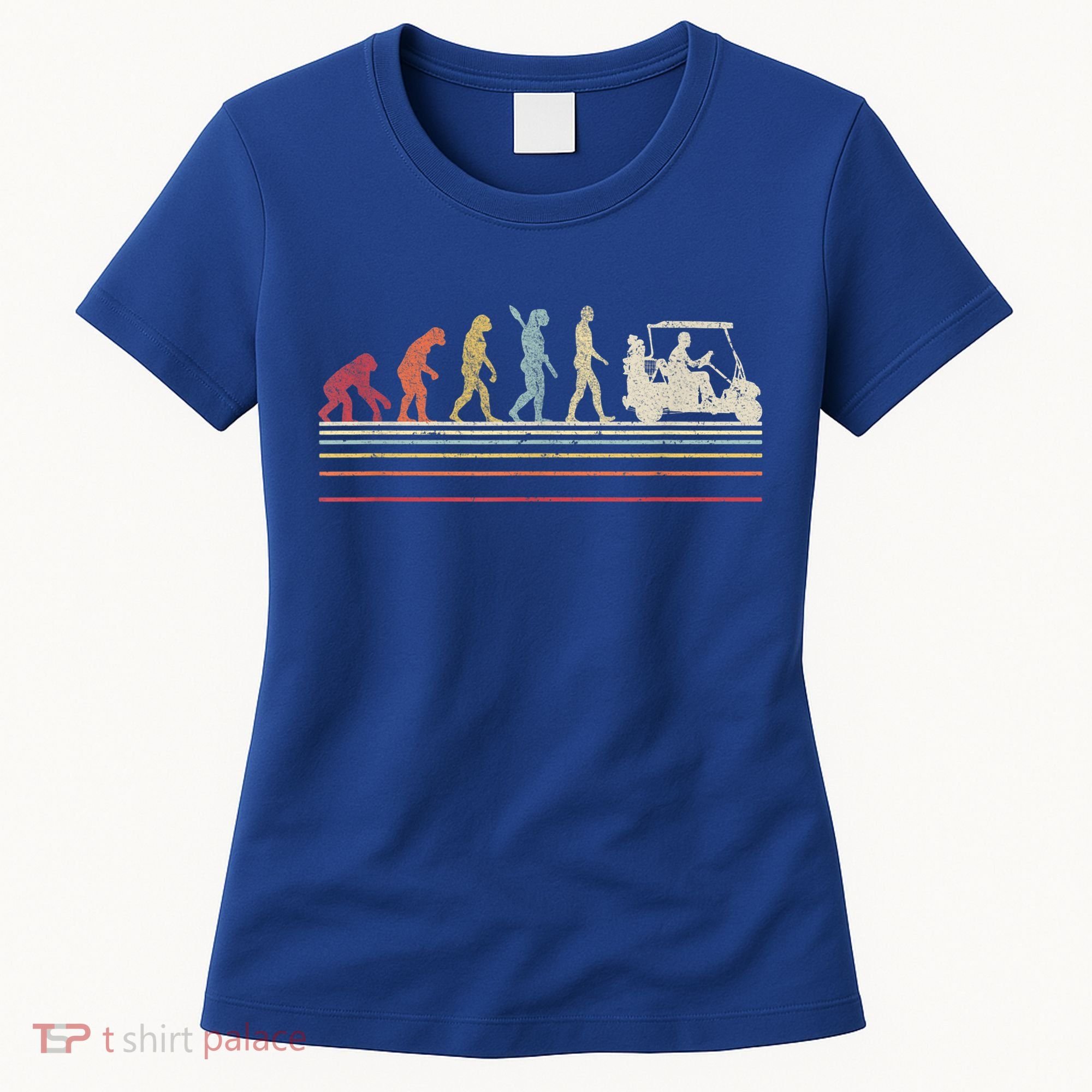 Funny Golf Gift Retro Style Evolution Of Man Women's T-Shirt