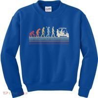 Funny Golf Gift Retro Style Evolution Of Man Kids Sweatshirt thumb 0