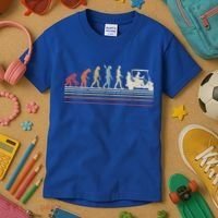 Funny Golf Gift Retro Style Evolution Of Man Kids T-Shirt thumb 3