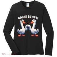 Funny Goose Goosebumps Silly Bumps Women's Long Sleeve Shirt thumb 0
