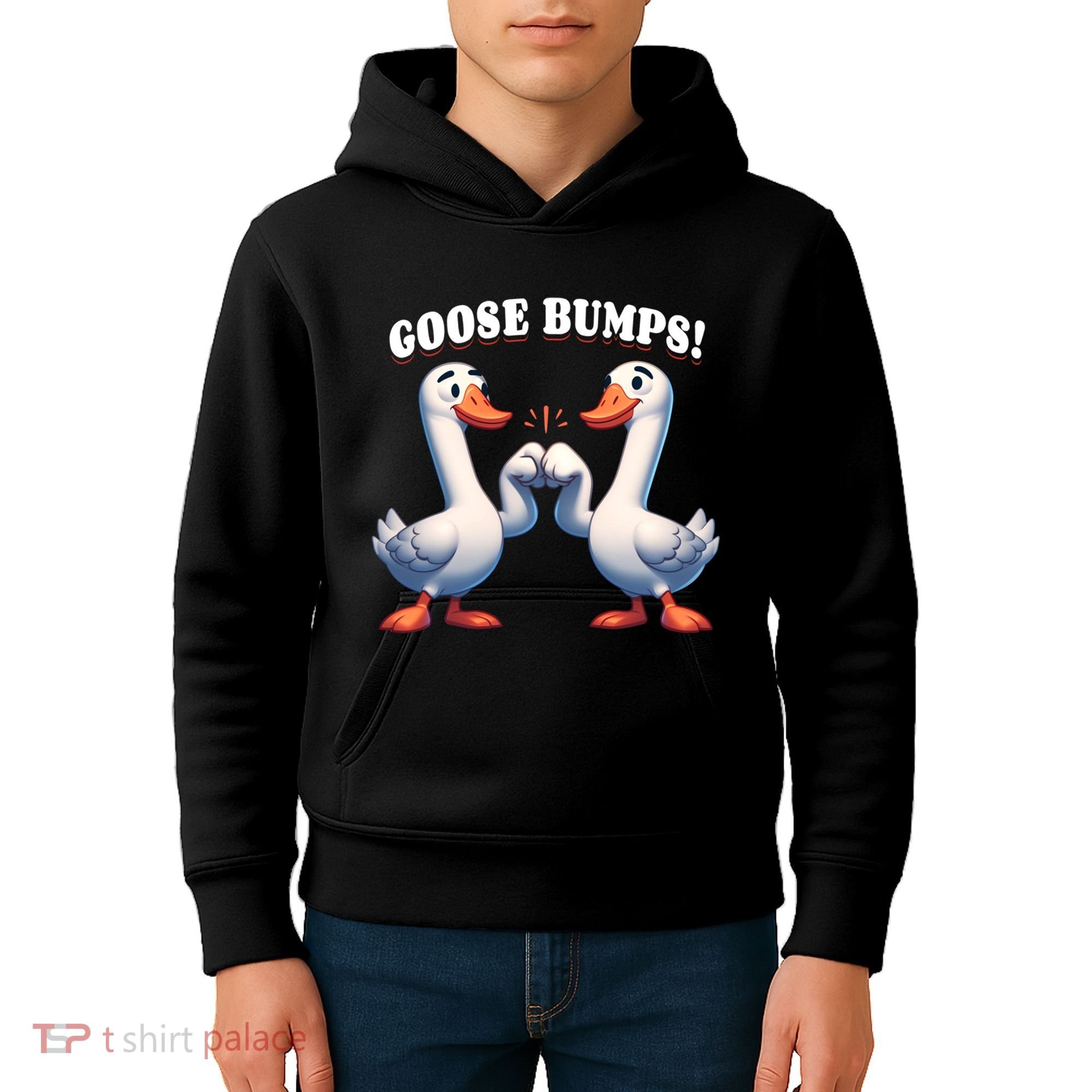 Funny Goose Goosebumps Silly Bumps Kids Hoodie