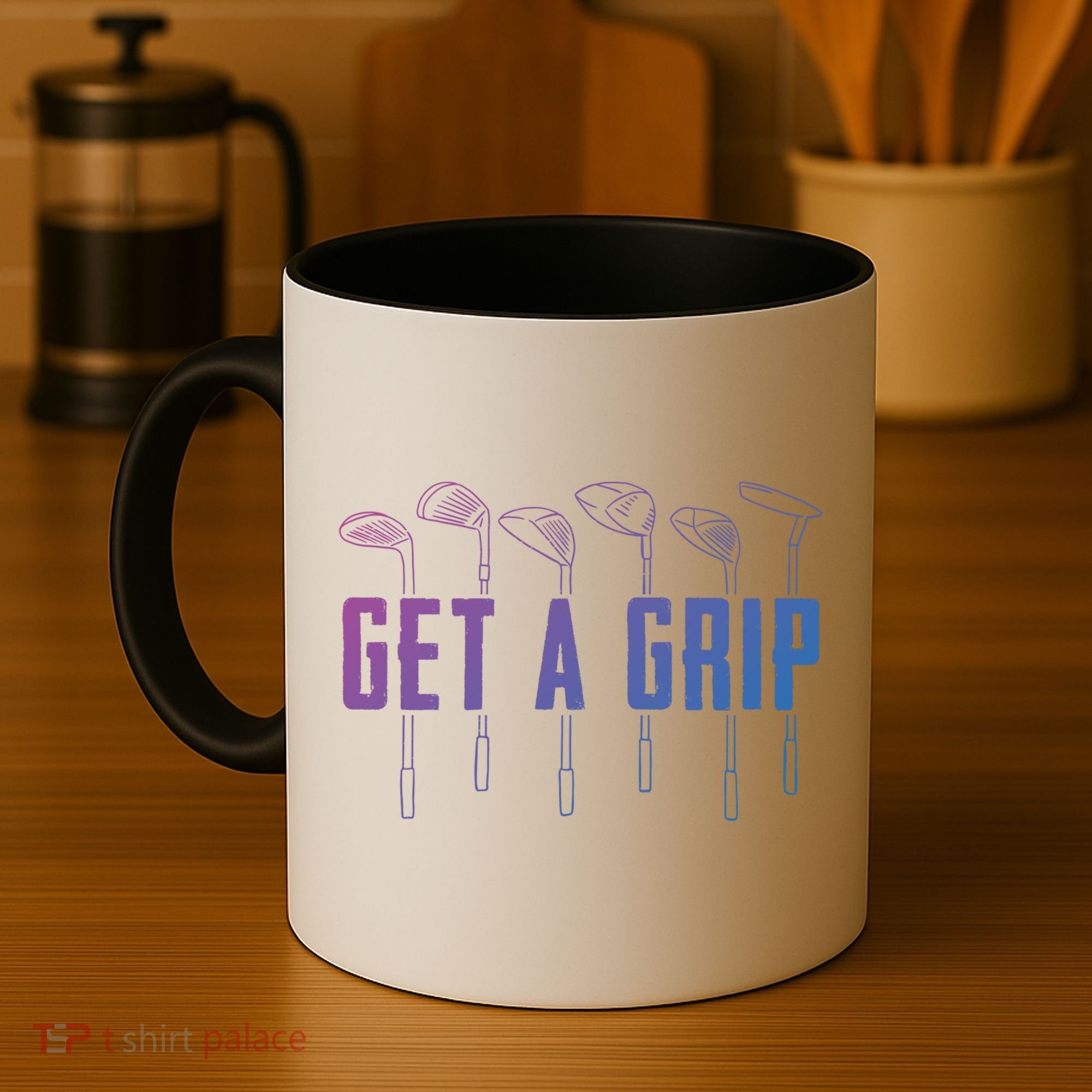 Funny Golfer Golfing Golf Get A Grip Golf Gift Coffee Mug