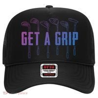 Funny Golfer Golfing Golf Get A Grip Golf Gift Hat thumb 0