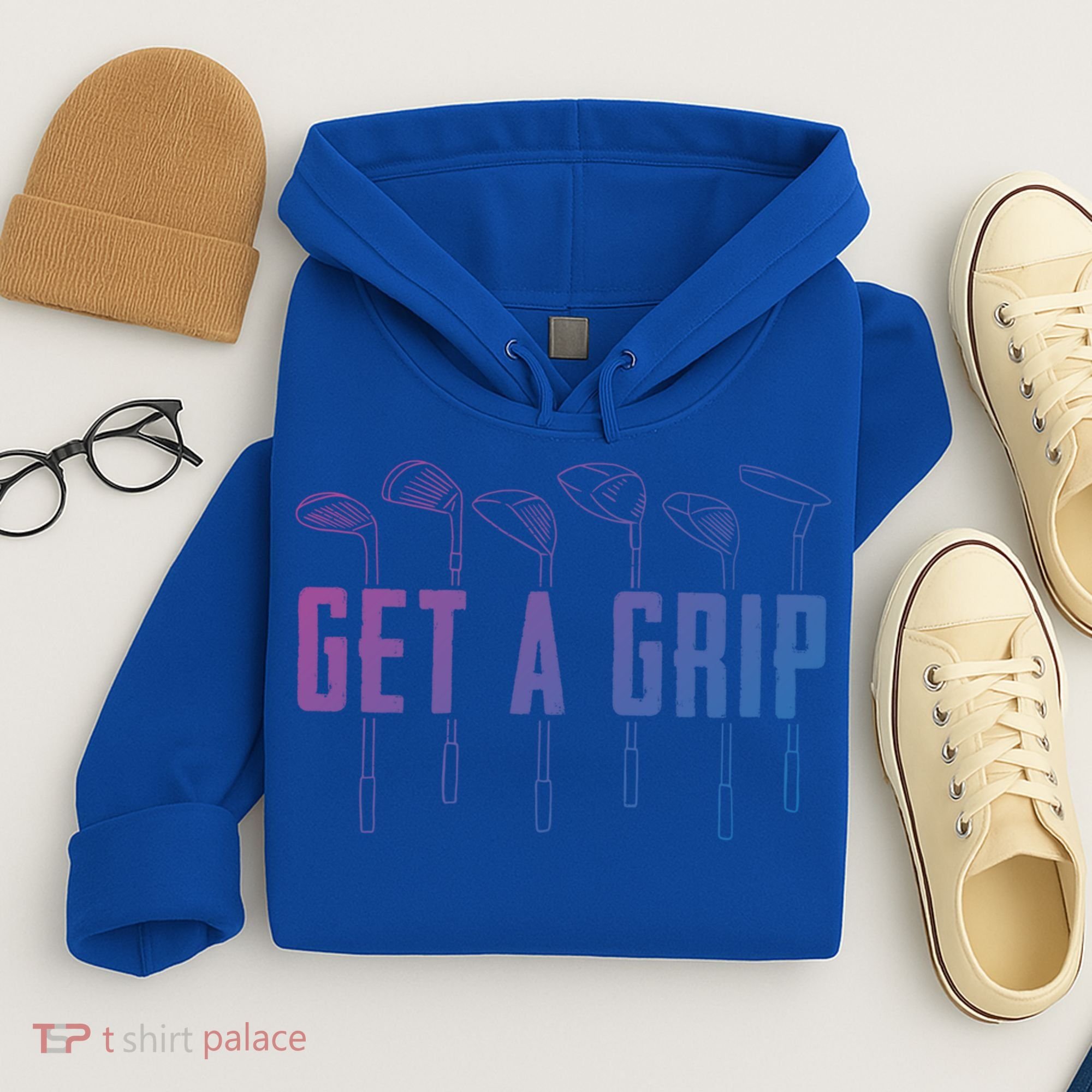 Funny Golfer Golfing Golf Get A Grip Golf Gift Hoodie