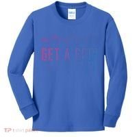Funny Golfer Golfing Golf Get A Grip Golf Gift Kids Long Sleeve Shirt thumb 0