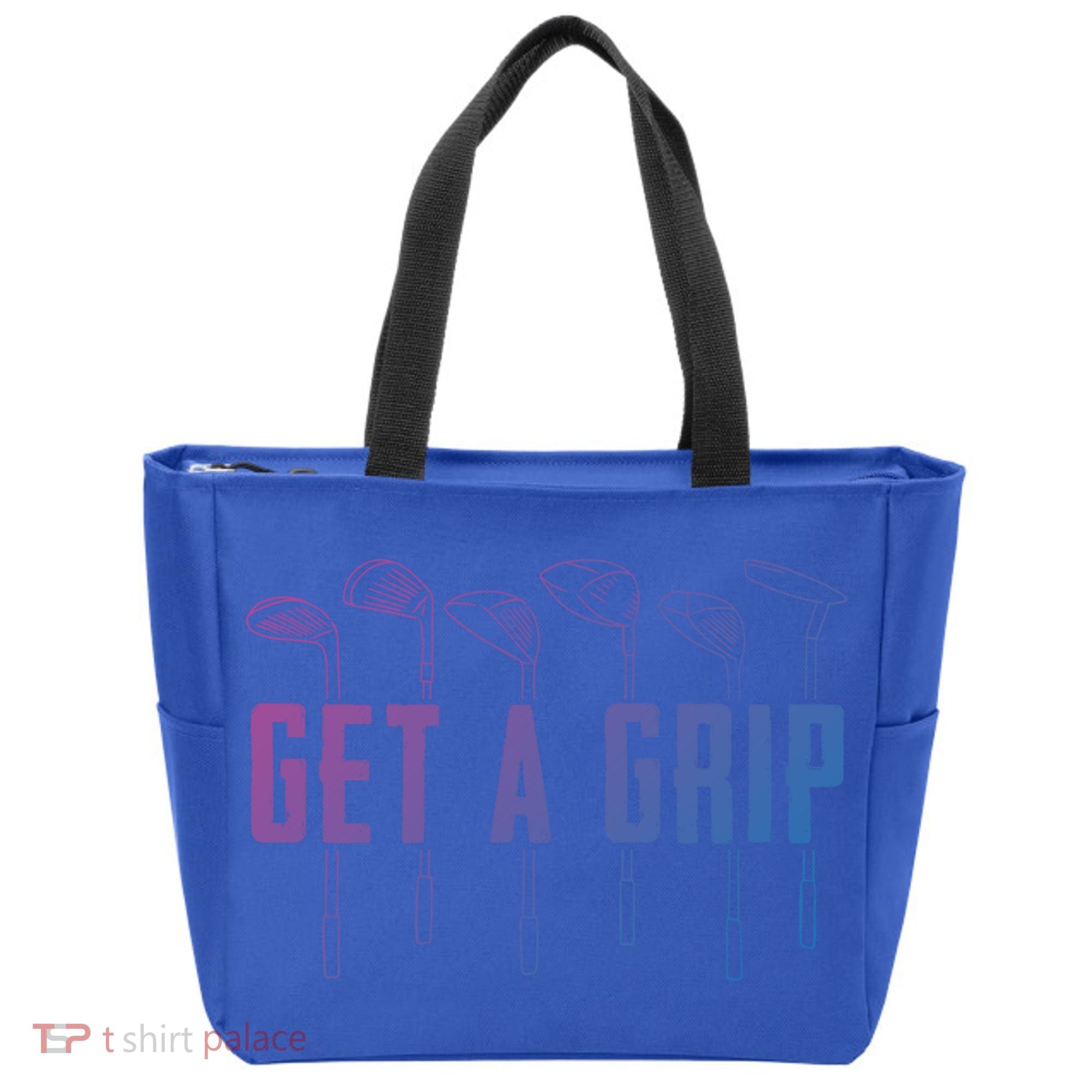 Funny Golfer Golfing Golf Get A Grip Golf Gift Tote Bag