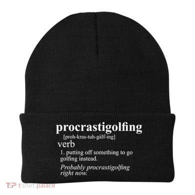 Funny Golf Gifts Procrastigolfing Golfing Lover Beanie