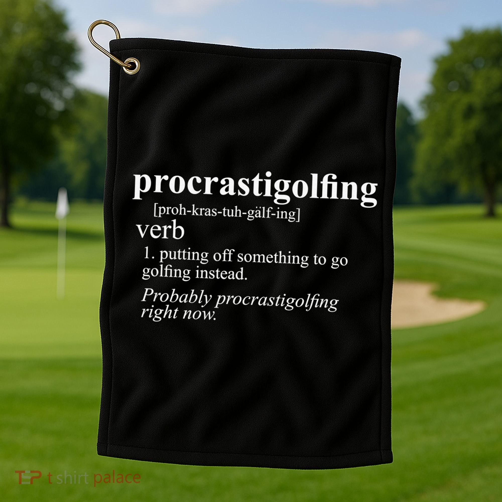Funny Golf Gifts Procrastigolfing Golfing Lover Golf Towel