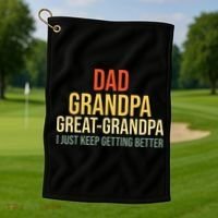 Funny Great Grandpa Golf Towel thumb 1