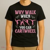 Funny Gymnastics Gymnast Gift For Girls Wo Cool Cartwheel T-Shirt thumb 3