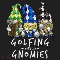 funny Golf Gnomes Golfing with My Gnomies for Golfer Women's Sweatshirt thumb 2