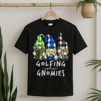 funny Golf Gnomes Golfing with My Gnomies for Golfer T-Shirt thumb 2