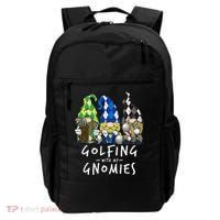 funny Golf Gnomes Golfing with My Gnomies for Golfer Backpack thumb 0