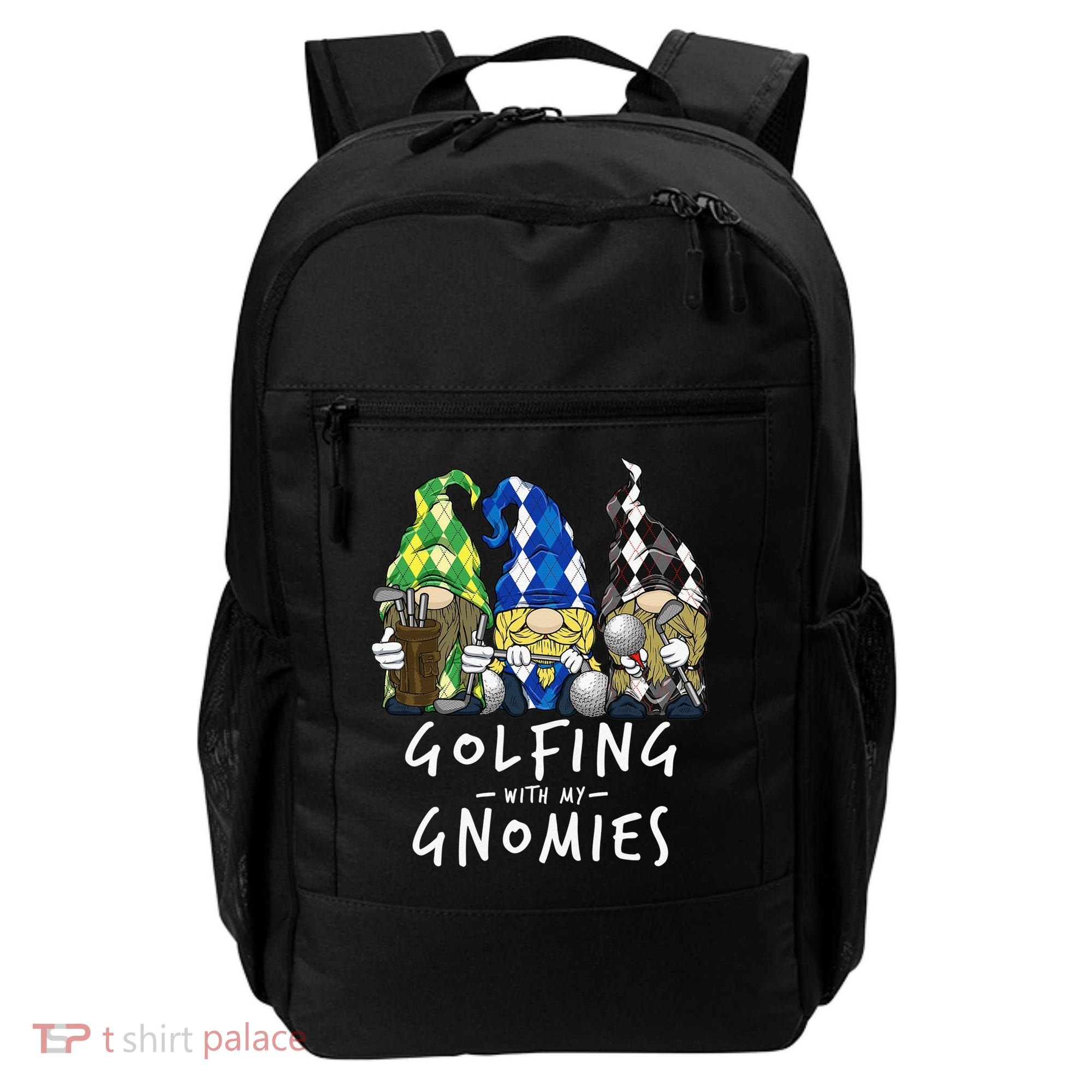 funny Golf Gnomes Golfing with My Gnomies for Golfer Backpack