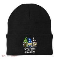 funny Golf Gnomes Golfing with My Gnomies for Golfer Beanie thumb 0