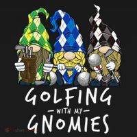 funny Golf Gnomes Golfing with My Gnomies for Golfer Polo thumb 3