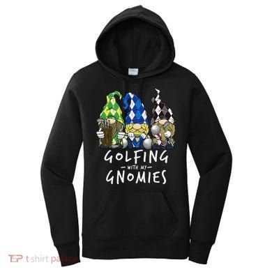 funny Golf Gnomes Golfing with My Gnomies for Golfer Women's Hoodie