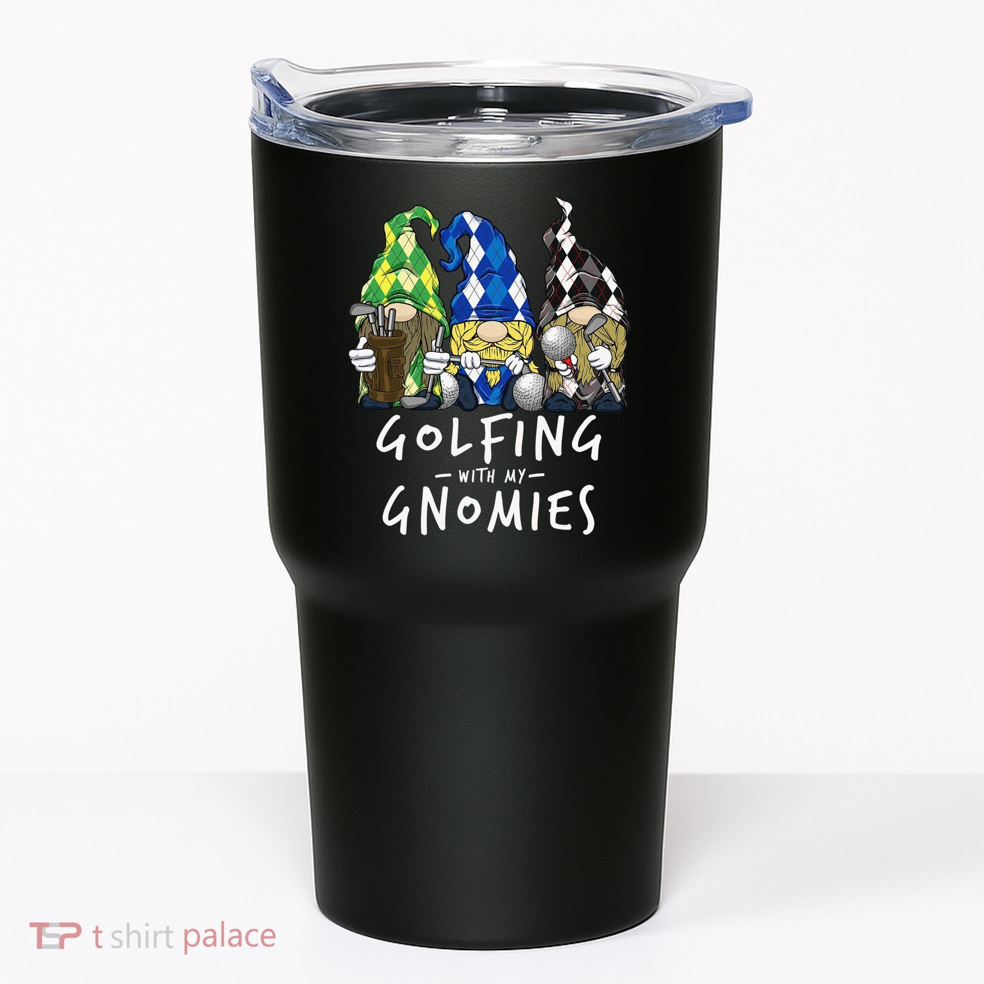 funny Golf Gnomes Golfing with My Gnomies for Golfer Tumbler