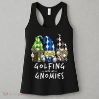 funny Golf Gnomes Golfing with My Gnomies for Golfer Women's Tank Top thumb 3