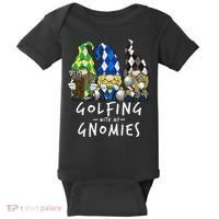funny Golf Gnomes Golfing with My Gnomies for Golfer Baby Bodysuit thumb 0