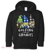 funny Golf Gnomes Golfing with My Gnomies for Golfer Toddler Hoodie thumb 0