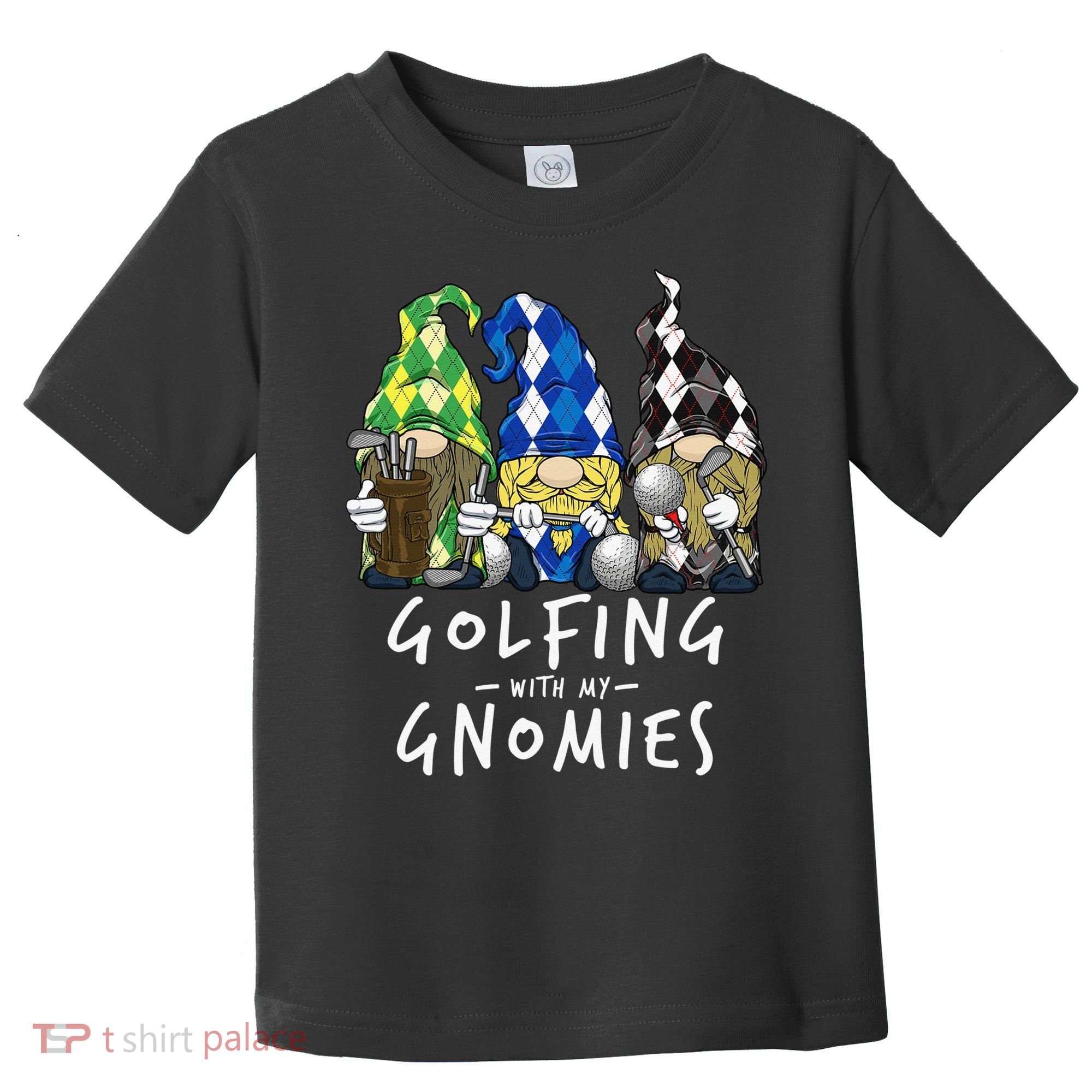 funny Golf Gnomes Golfing with My Gnomies for Golfer Toddler T-Shirt