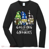 funny Golf Gnomes Golfing with My Gnomies for Golfer Women's Long Sleeve Shirt thumb 0