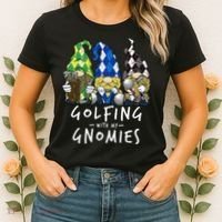 funny Golf Gnomes Golfing with My Gnomies for Golfer Women's T-Shirt thumb 2