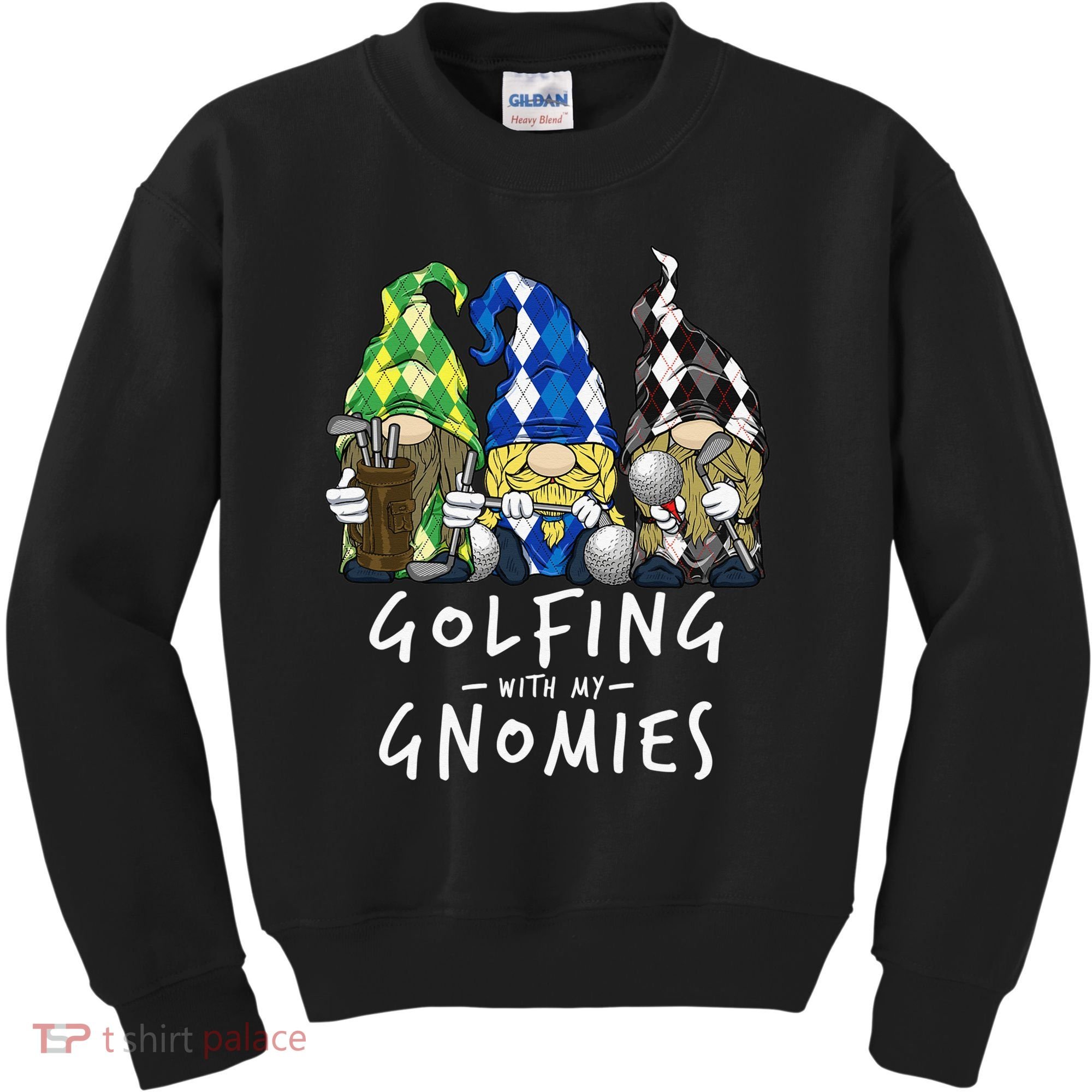 funny Golf Gnomes Golfing with My Gnomies for Golfer Kids Sweatshirt