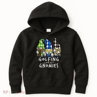 funny Golf Gnomes Golfing with My Gnomies for Golfer Kids Hoodie thumb 0