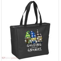 funny Golf Gnomes Golfing with My Gnomies for Golfer Tote Bag thumb 2