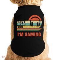 Funny Gamer Gift Headset Can't Hear You I'm Gaming Doggie Tank thumb 0