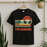 Funny Gamer Gift Headset Can't Hear You I'm Gaming T-Shirt thumb 2