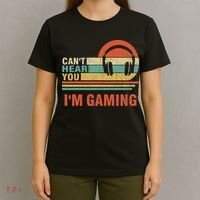Funny Gamer Gift Headset Can't Hear You I'm Gaming T-Shirt thumb 4