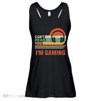 Funny Gamer Gift Headset Can't Hear You I'm Gaming Ladies Essential Flowy Tank thumb 0