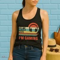Funny Gamer Gift Headset Can't Hear You I'm Gaming Women's Tank Top thumb 2