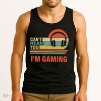 Funny Gamer Gift Headset Can't Hear You I'm Gaming Tank Top thumb 3