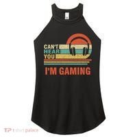 Funny Gamer Gift Headset Can't Hear You I'm Gaming Women's Perfect Tri Rocker Tank thumb 0
