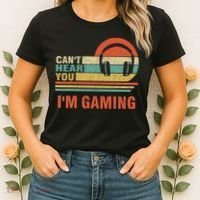 Funny Gamer Gift Headset Can't Hear You I'm Gaming Women's T-Shirt thumb 2