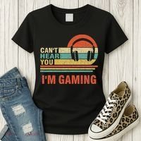 Funny Gamer Gift Headset Can't Hear You I'm Gaming Women's T-Shirt thumb 3