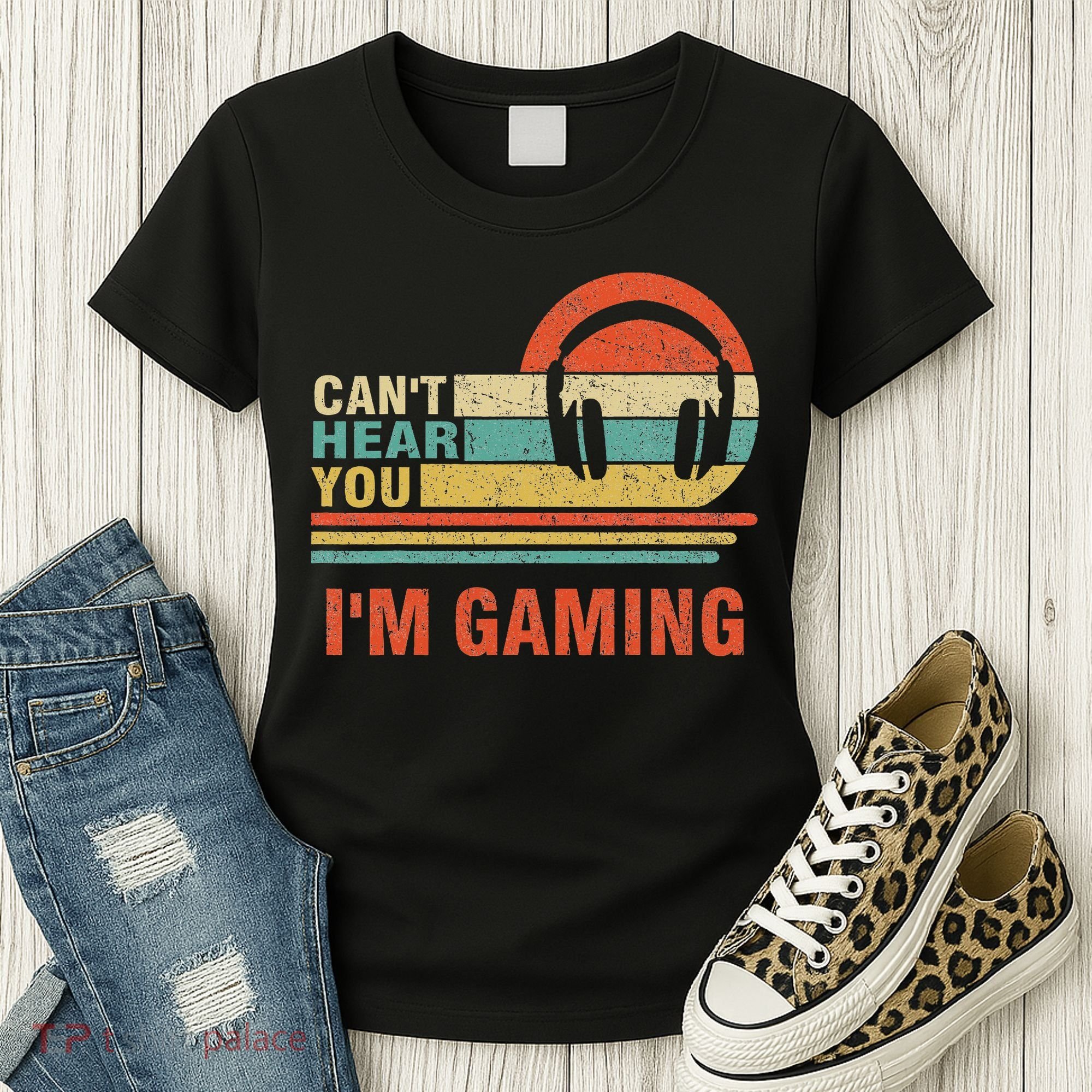 Funny Gamer Gift Headset Can't Hear You I'm Gaming Women's T-Shirt