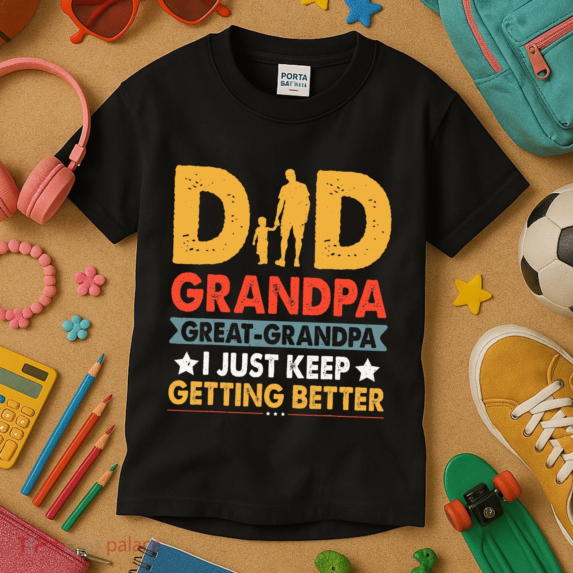 Funny Great Grandpa For Fathers Day Dad From Son Daughter Kids T-Shirt
