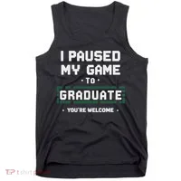 Funny Gamer Graduate Graduation Tank Top thumb 0